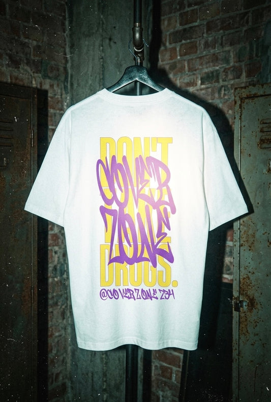 Le teeshirt « stup » / jaune & pourpre
